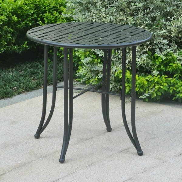 International Caravan Mandalay Iron Patio Bistro Table, Antique Black 3473-TBL-ANT-BK